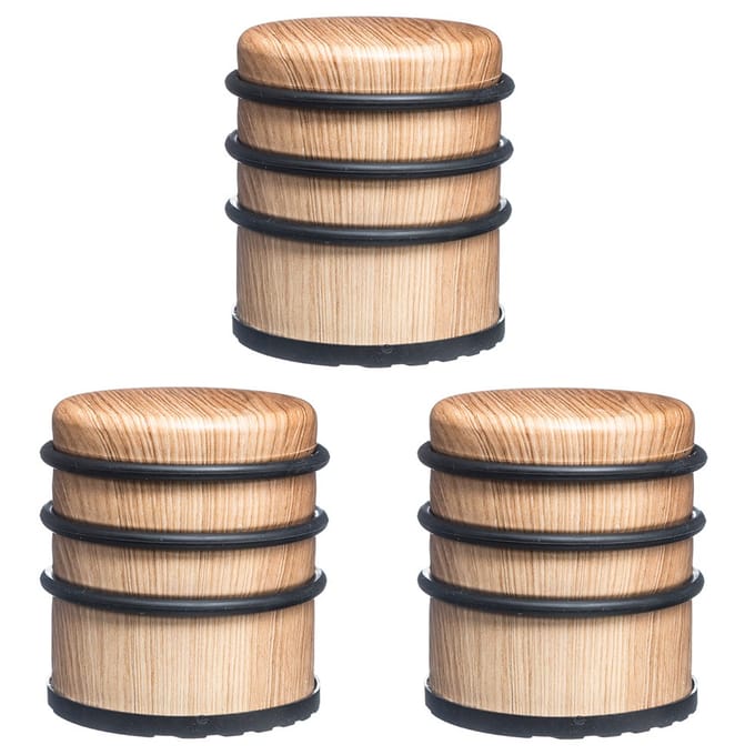 Eazy Living Deurstopper Dray Ø 7 cm Hout - 3 Stuks