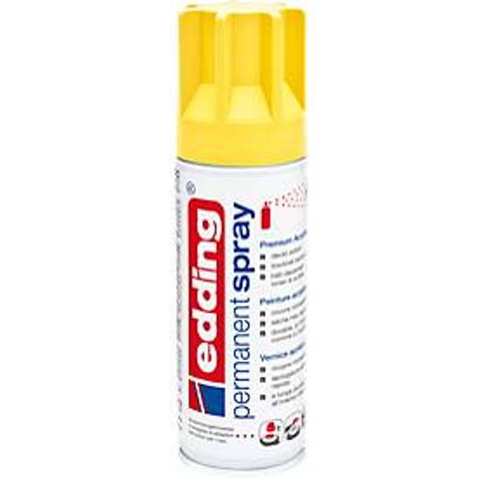 edding Spray 5200, 200 ml, premium acryllak mat, spuitbreedte ca. 50-60 mm, geel mat