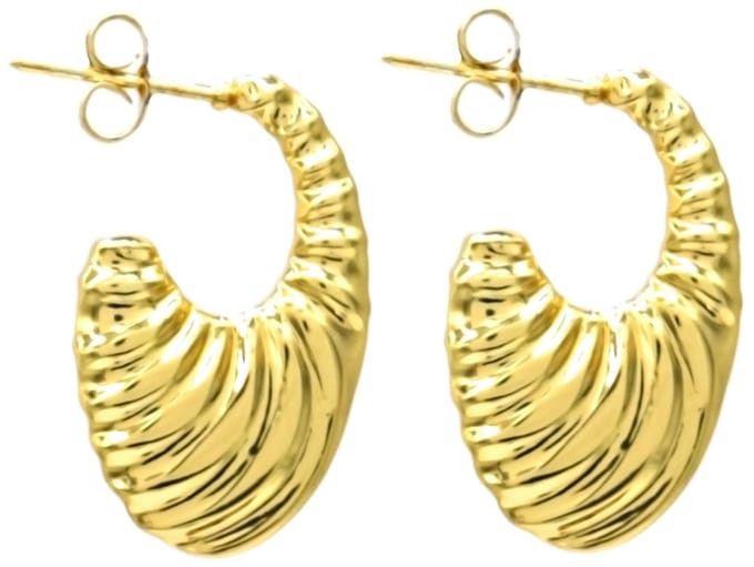 Oorbellen - Oorhangers - RVS - 2,5 cm - Goudkleurig