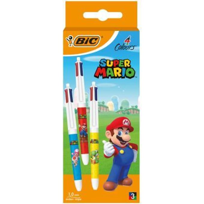 Bic 4 Colours Super Mario 3st Schrijfgerief Schrijfgerief