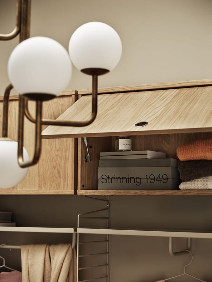 String Furniture Kastunit met klapdeur - Eiken - Breite 78 cm