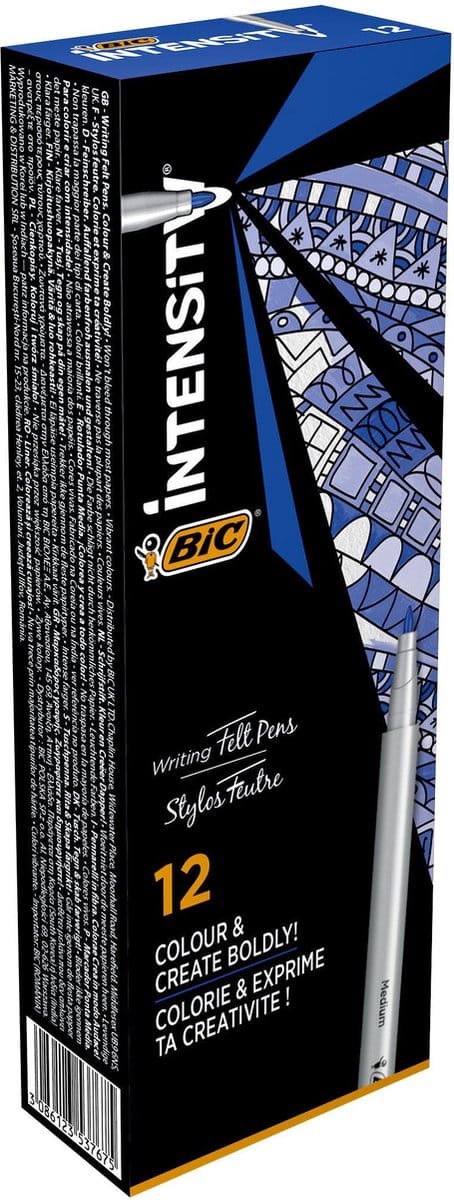 Bic - Fineliner bic intensity m blauw | 12 stuks