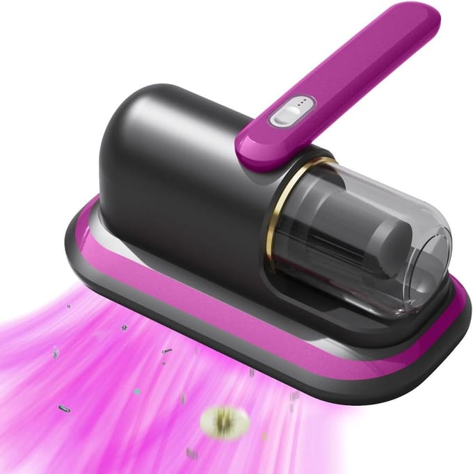 Bed Vacuum Cleaner with UV Light Handheld Cordless Technology