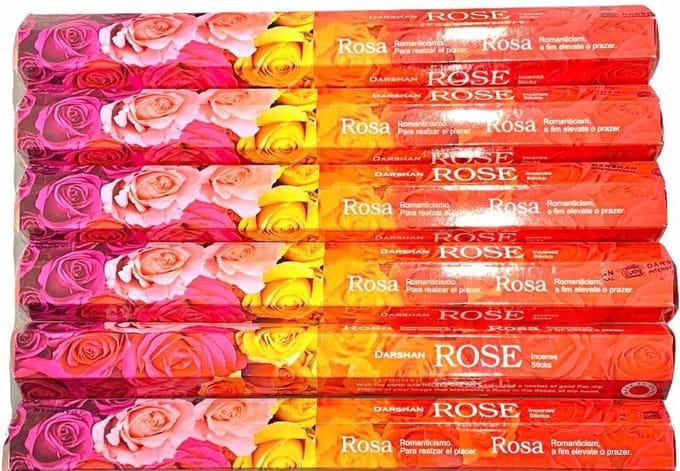 Groot Verpakking Wierook - Geurstokjes - Rose - 6 Pakjes - 120 Stuks