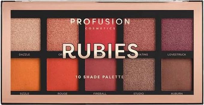Profusion Oogschaduw Artistry Mini Palette - Oogschaduw Palette - Oogschaduw Primer - 10 kleuren - Rubies