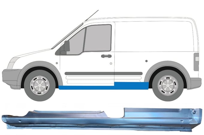 Volledige dorpel voor Ford Transit Connect 2003-2013 / Links