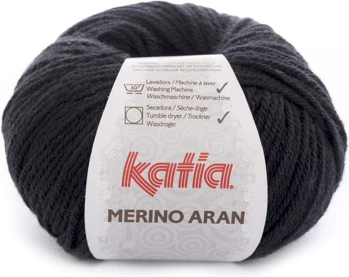 Katia Merino Aran - 02 zwart - Merinogaren