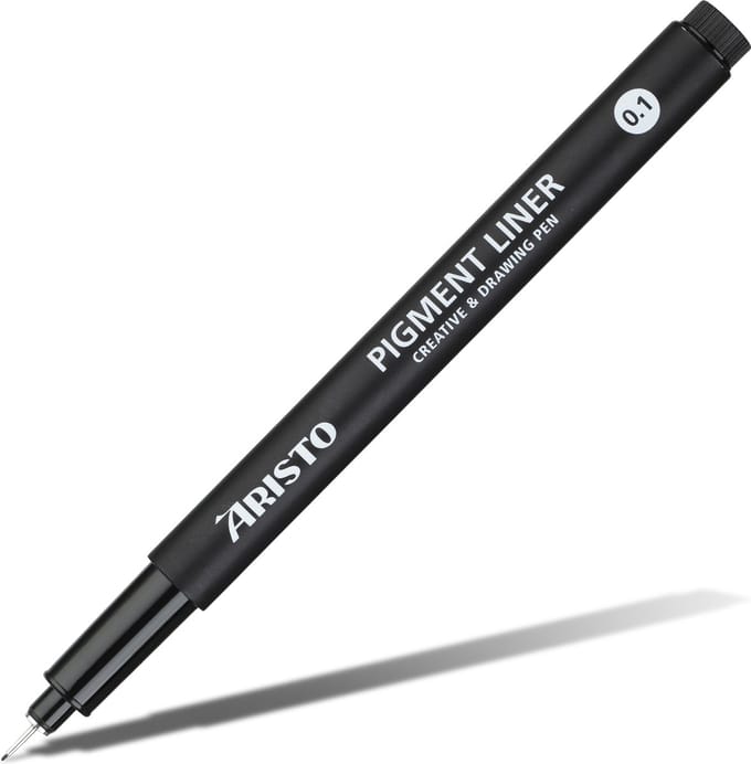 Aristo pigmentliner - Geo College - penpunt 0,1mm - zwart - AR-23501