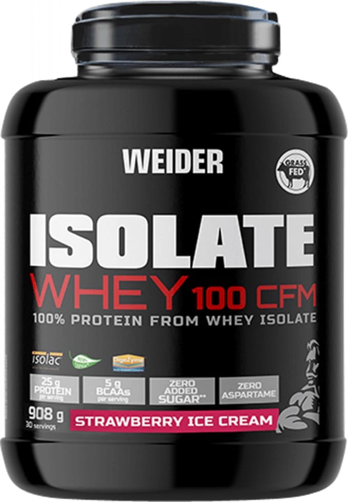 Weider Isolate Whey 100 CFM (908g) Strawberry Ice Cream - Eiwitten - Wei-eiwit isolaat