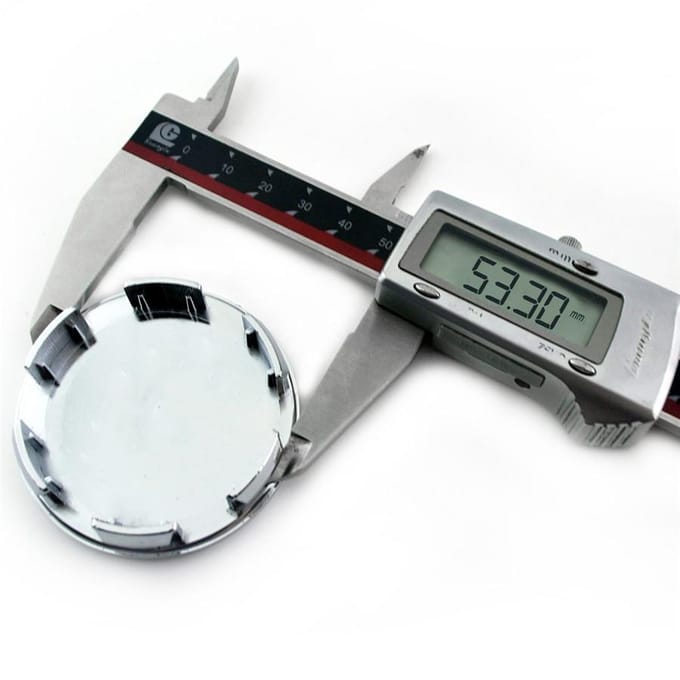 58 mm / 53 mm zwart ABS autowielnaafdoppen decoratieve hoes set van 4 gray