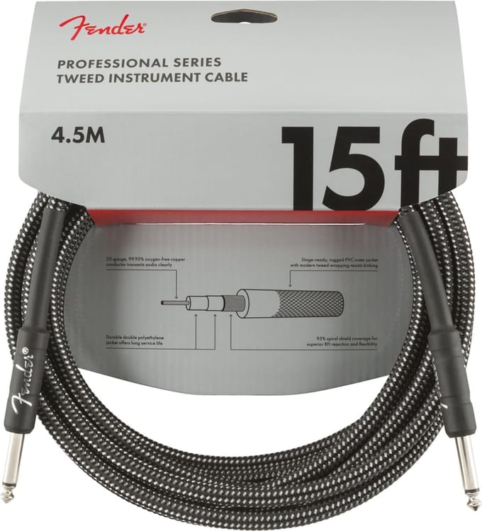 Fender Gitaarkabel Professional Gray Tweed 4.5 Meter 0990820065