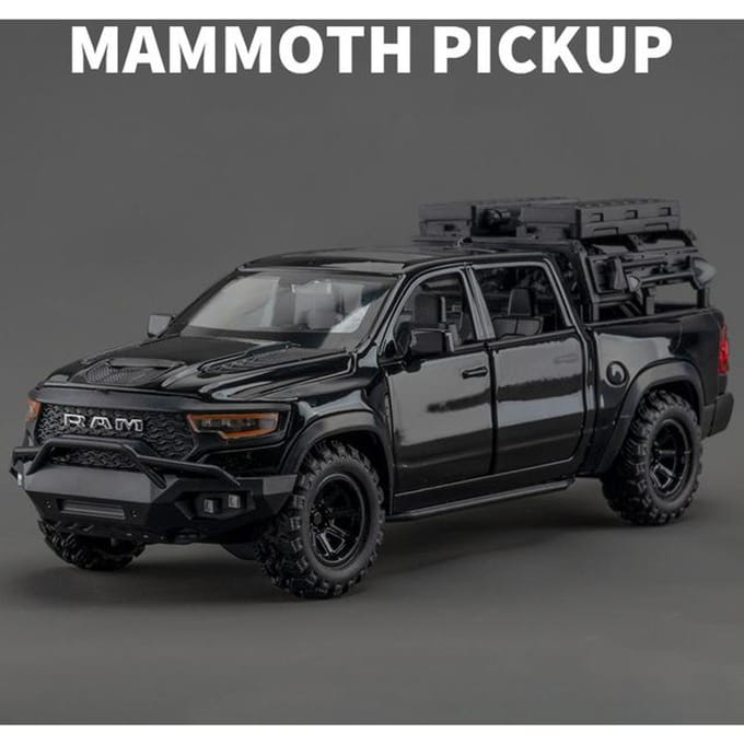 1:32 Dodge Ram 1000 Trx Mammoth Picku Legering Auto Model Geluid En Licht Pull Back Kinder Speelgoed Verzamelingen Verjaardagscadeau