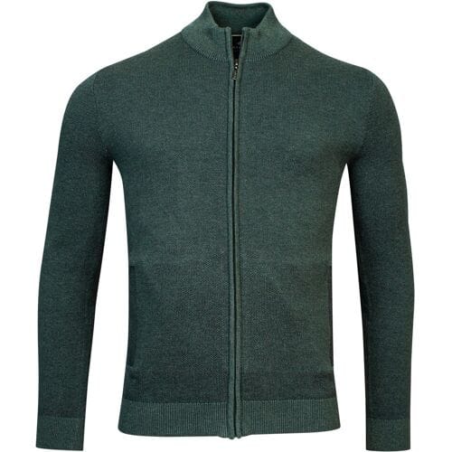 Baileys Vest Zip Allover Plated 2-Tone Jacquard Donker Groen / male