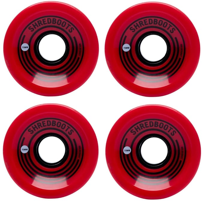 Goldcoast Shredboots 70 mm 85A longboard wielen Rood 4-Pack