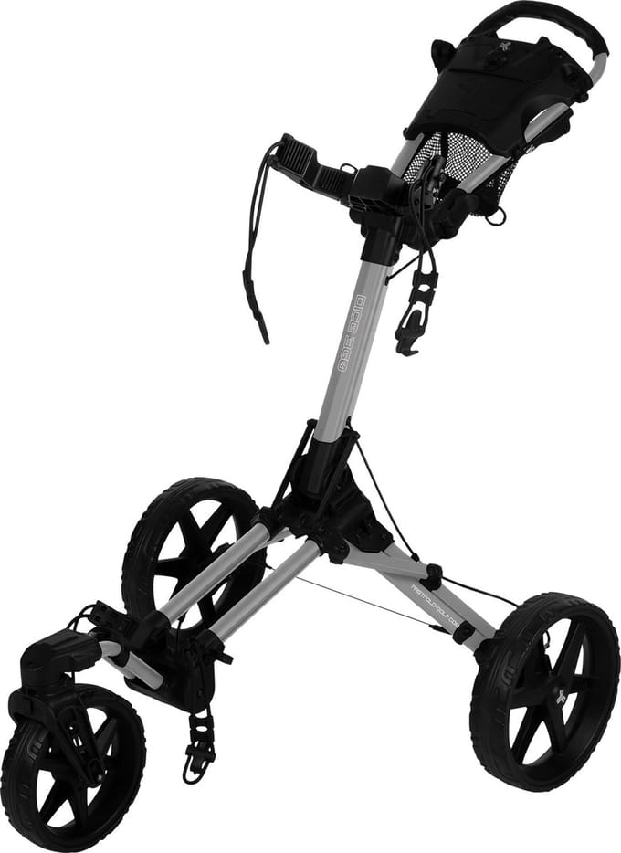 Fastfold Dice ultralichte golftrolley met zwenkwiel (mat grijs)