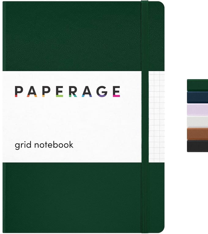 Grid Notebook A5 Grafiekpapier Notitieboek met Harde Kaft - 160 Pagina's Dikte Papier