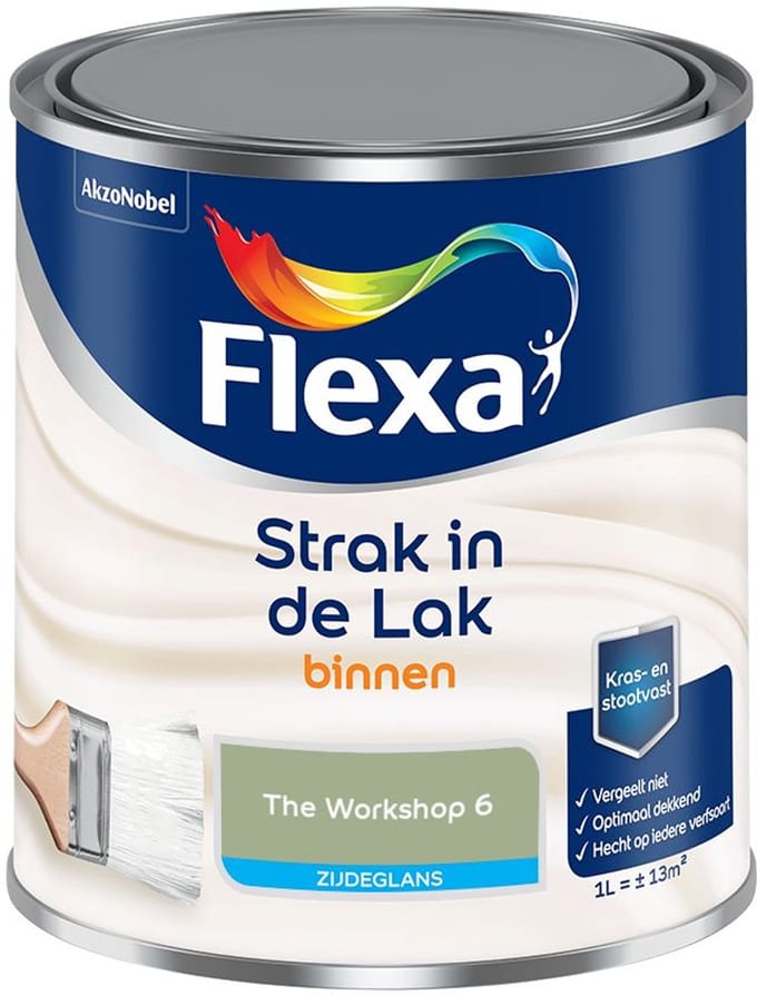 Flexa - Strak In De Lak Binnenlak Zijdeglans - The Workshop 6 - Mengverf - 1 L