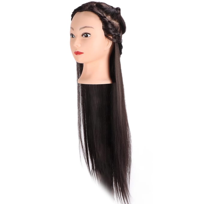 Lang Haar Mannequin Hoofd Professionele Kapper Haar Oefen Styling Trainingspoppen Hoofd voor black