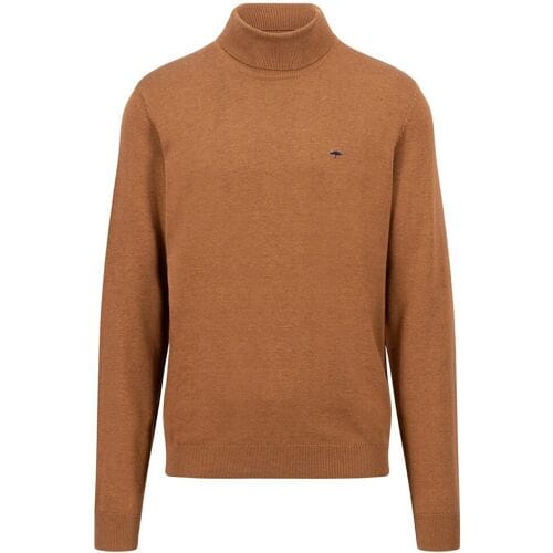 Fynch-Hatton Trui Rollneck Uni Color Superfine Cotton Hazel / male