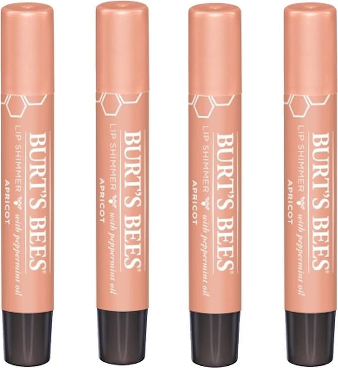 BURT'S BEES - Lip Shimmer Apricot - 4 Pak - Voordeelverpakking