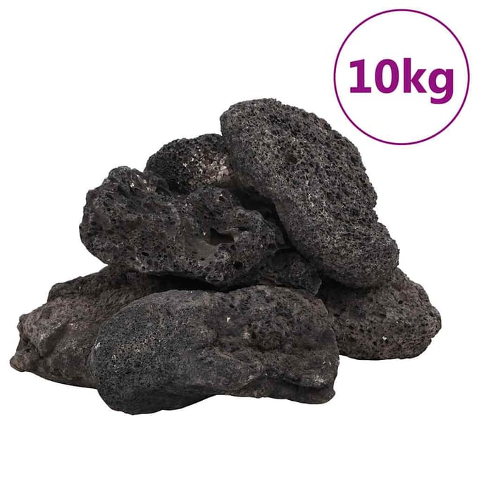 Vidaxl Vulkanisch Rotsblok, 10 Kg, Zwart, 10-30 Cm