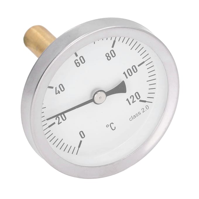63mm Wijzerplaat Thermometer Barbecue Wijzer Type Thermometer 0‑120 graden C Bimetaal Temperatuurmeter voor white