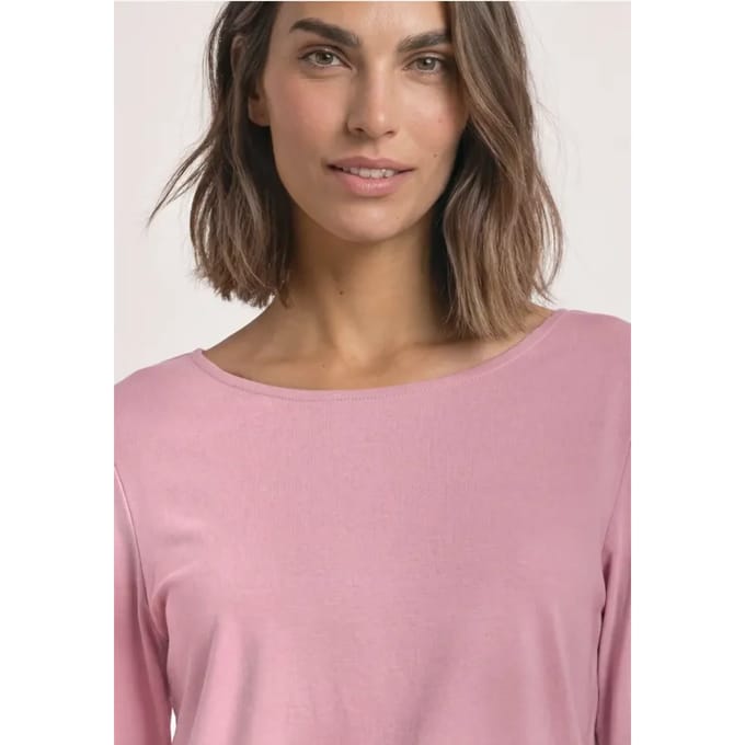 Shirt met 3/4-mouwen en een boothals