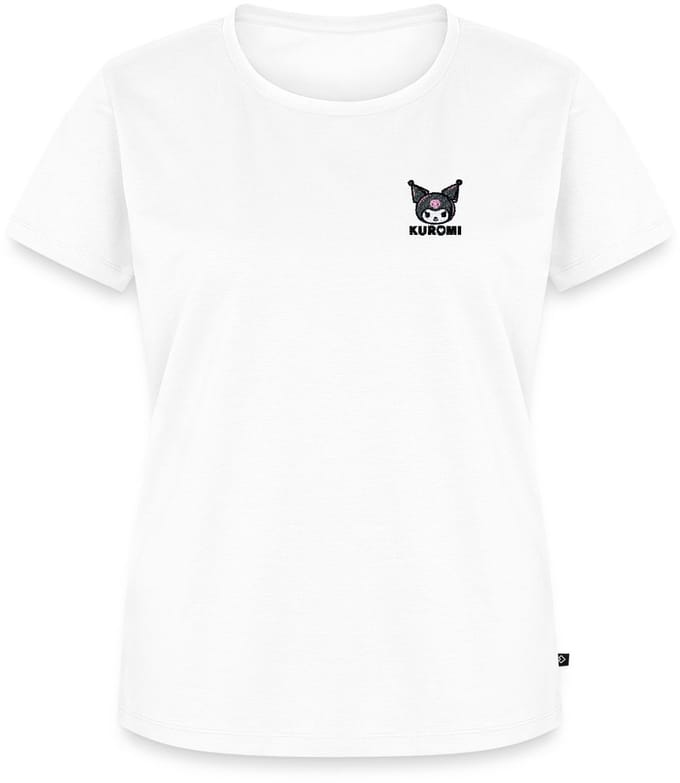 Kuromi Geborduurd Portret Premium T Shirt Dames