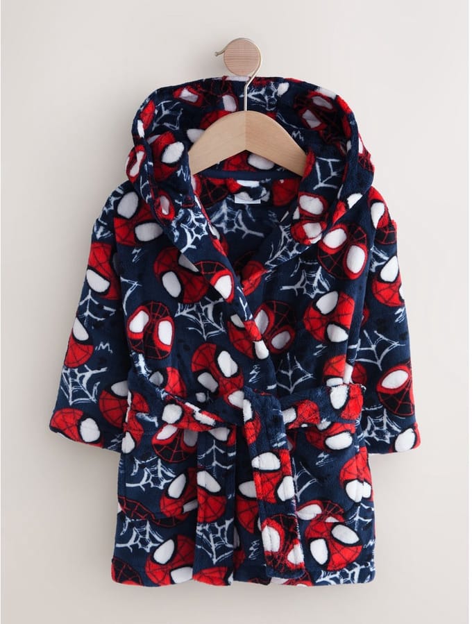 Next - Jongens - Fleece badjas met gelicentieerde print - Blauw
