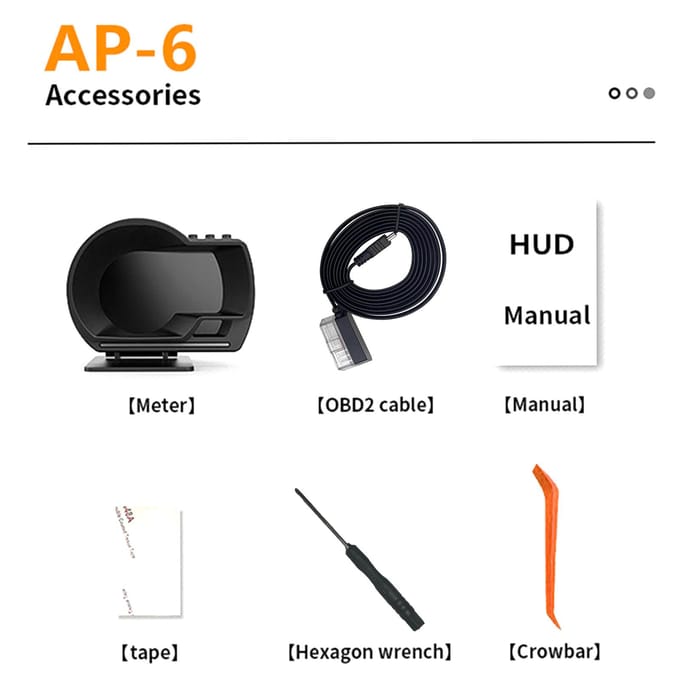 Auto HUD-display, OBD2+GPS Smart Gauge High Definition Snelheidsmeter Auto Diagnostisch Hulpmiddel zwart