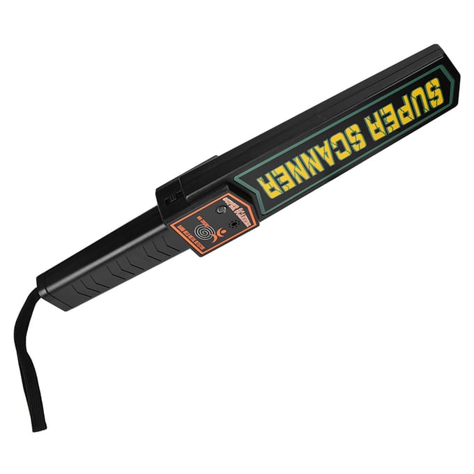 Draagbare handbediende metaaldetector met wandscanner PATX/MD3003B1 standaard enkele schakelaar black
