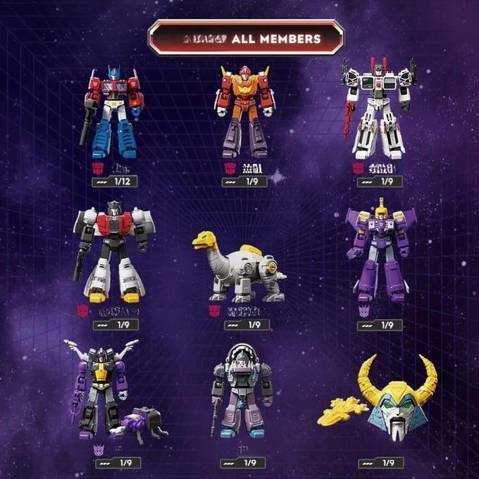 Originele Transformers GALAXY 8 Vision Unicron Rod Blitzwing Metroplex Optimus Prime Decepticons Actiefiguur Cadeau gray