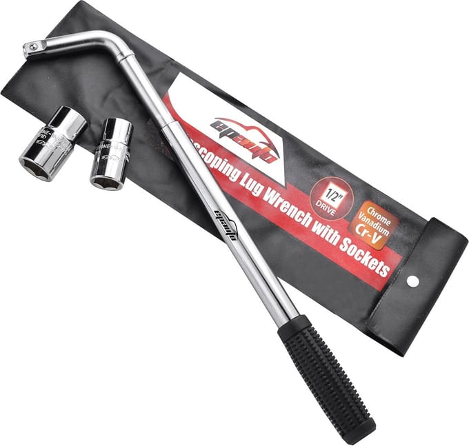 Telescoopsleutel met CR-V-stopcontacten - Wielsleutel voor 17/19, 21/23 mm