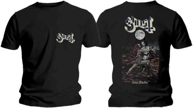 Ghost - Dance Macabre Cover & Logo Heren T-shirt - M - Zwart