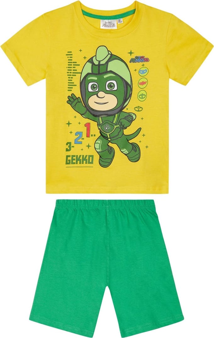 PJ Masks Jongens Pyjama - geel - Maat 98