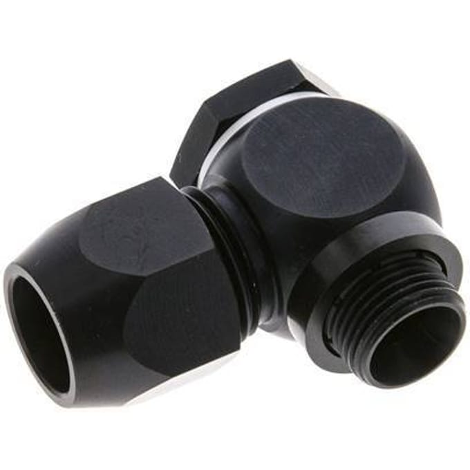 15x9mm & G3/8'' Aluminium L-Vorm Knelfitting Buitendraad 10bar Kunststof en Polyamide