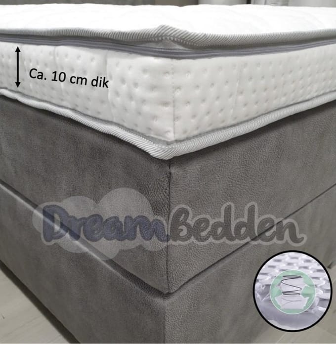 Micropocketvering Topper 140x200 HR55 schuim ca. 12 cm dik Medium.
