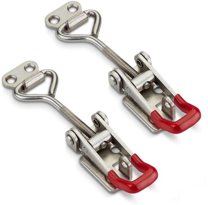 Set van 2 JUNKER spansluiting M6 (houdkracht 220kg, afsluitbaar) RVS SS304 verstelbaar spansluiting