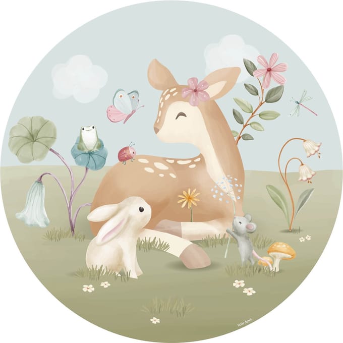 Little Dutch Behangcirkel Kinderkamer - Fairy Garden 100 cm