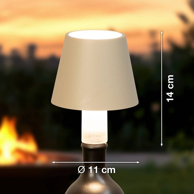 FH Lighting LED-fleslamp Fiocco, zandkleurig, CCT, IP54, dimbaar