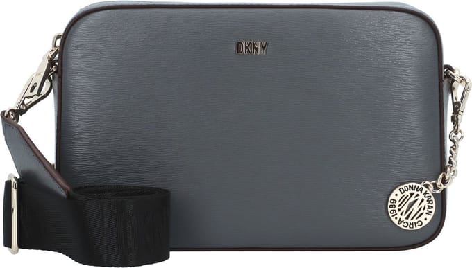 DKNY Leren Schoudertas Bryant Park Camera Bag Coal Antraciet
