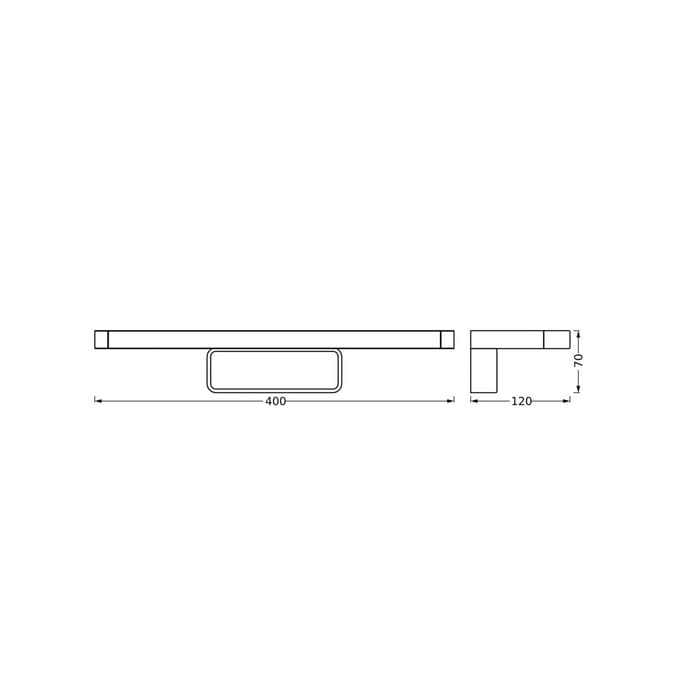 OSRAM LED wandlamp ORBIS DISC BAR, zwart, 40 cm, IP44 CCT