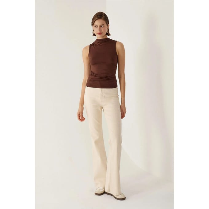 Mouwloze Drapé Blouse