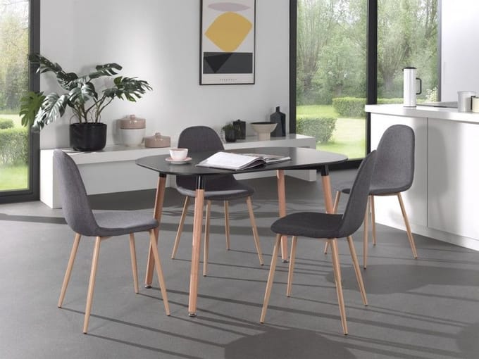 Tafel 'Evi' 120x80 Zwart mat