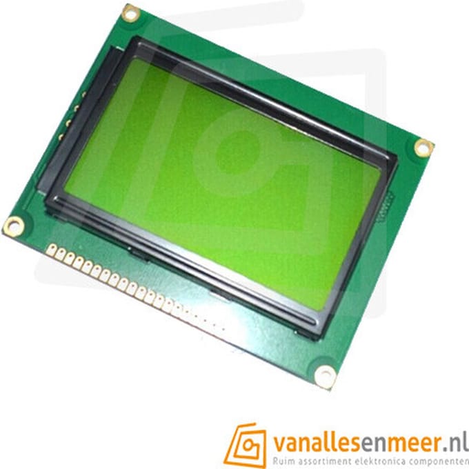LCD Display ST7920- 128x64 pixels zwart op groen