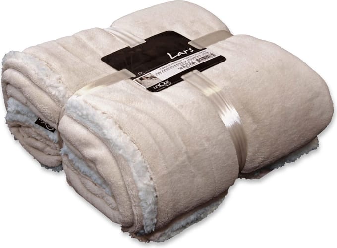 Unique Living Lars - Fleece Plaid - 150x200 cm - Pebble