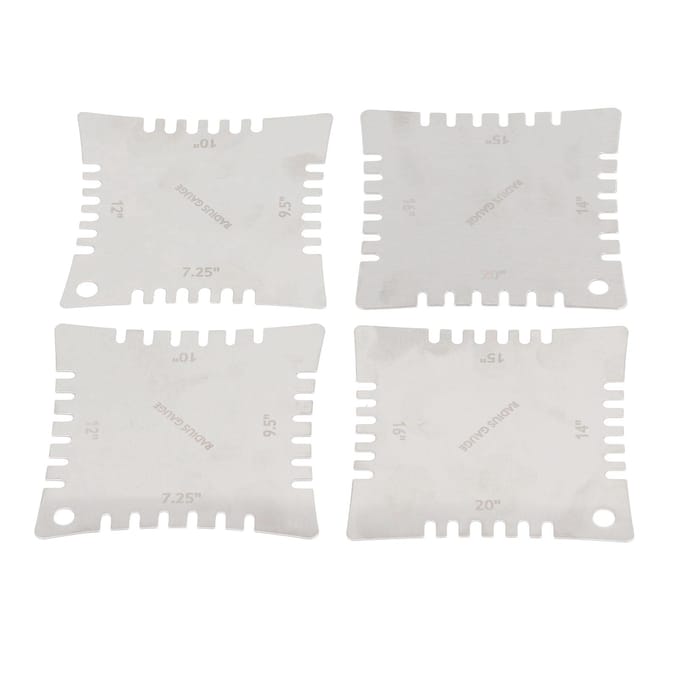 4 Stuks Gitaar Ingekerfde Radius Meetset Roestvrij Staal Vingerbord Liniaal Fretboard Meetinstrument Luthier white