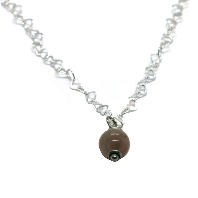 Heaven Eleven - Dames - ketting - 925 - zilver -hartjes - sunstone - 40cm