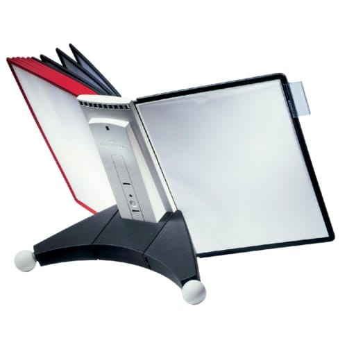 Durable Zichtpaneelhouder Sherpa® Display Inclusief 10 zichtpanelen, rood/zwart