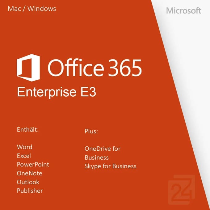 Microsoft Office 365 Enterprise E3 vanaf 1 Gebruiker(s)
